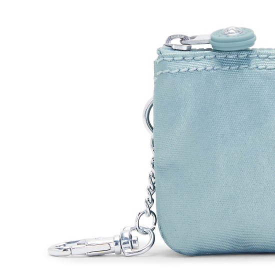 Kipling Creativity Mini Metallic Pouch Keychain Tassen Aqua | België 1116MQ